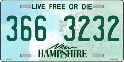 NH license plate 3663232