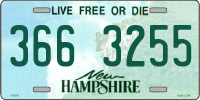 NH license plate 3663255