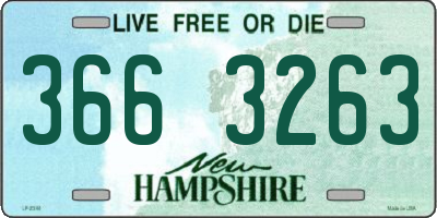 NH license plate 3663263
