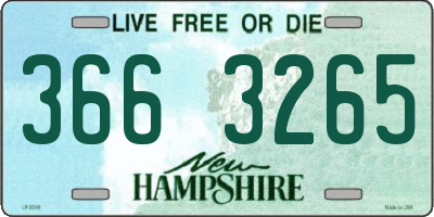 NH license plate 3663265