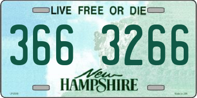 NH license plate 3663266