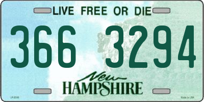 NH license plate 3663294