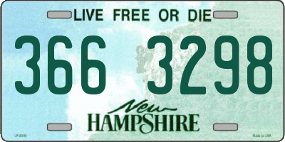 NH license plate 3663298