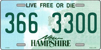 NH license plate 3663300