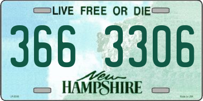 NH license plate 3663306