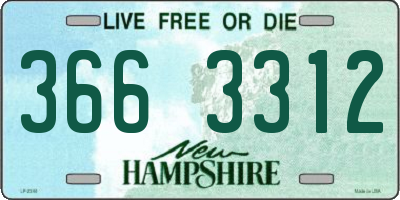 NH license plate 3663312
