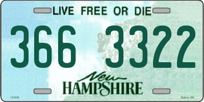 NH license plate 3663322