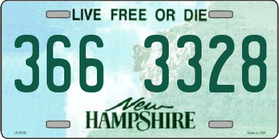 NH license plate 3663328
