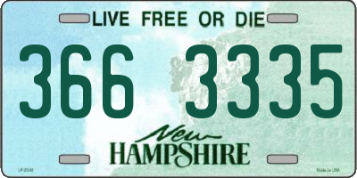 NH license plate 3663335