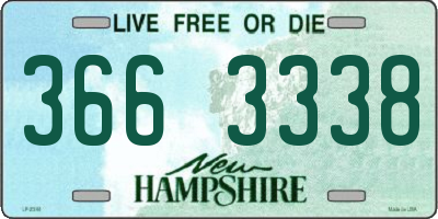 NH license plate 3663338