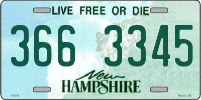 NH license plate 3663345