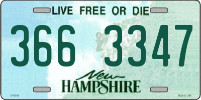 NH license plate 3663347