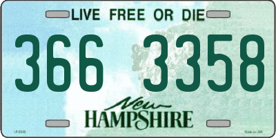 NH license plate 3663358