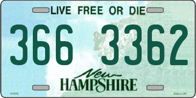 NH license plate 3663362