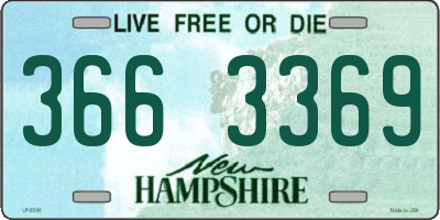 NH license plate 3663369
