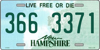 NH license plate 3663371