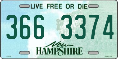NH license plate 3663374