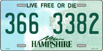 NH license plate 3663382