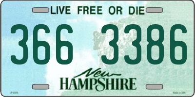 NH license plate 3663386