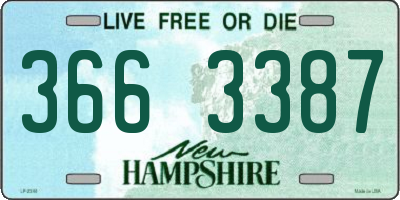 NH license plate 3663387