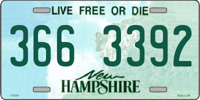 NH license plate 3663392
