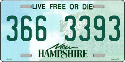 NH license plate 3663393