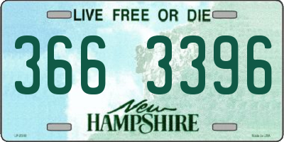 NH license plate 3663396