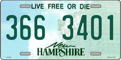 NH license plate 3663401