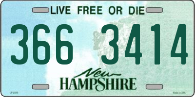 NH license plate 3663414