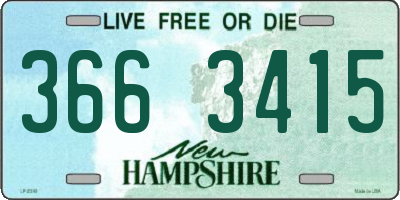 NH license plate 3663415
