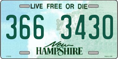 NH license plate 3663430