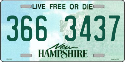NH license plate 3663437