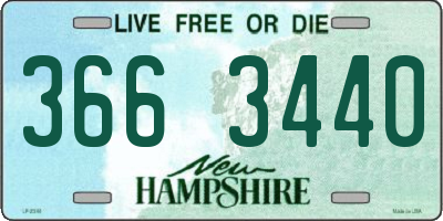 NH license plate 3663440