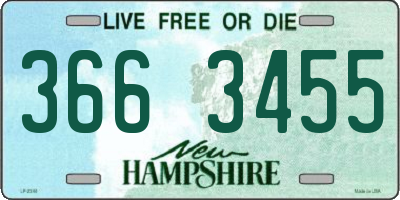NH license plate 3663455