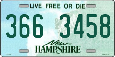 NH license plate 3663458