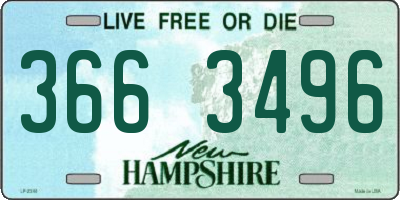 NH license plate 3663496
