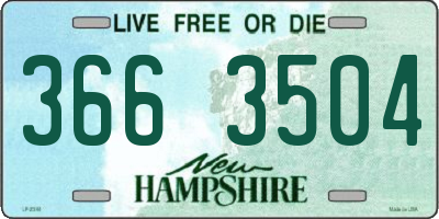 NH license plate 3663504