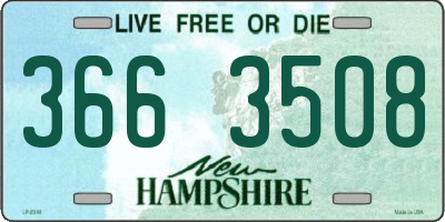 NH license plate 3663508