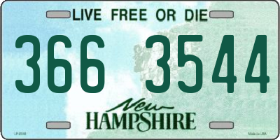 NH license plate 3663544