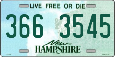 NH license plate 3663545