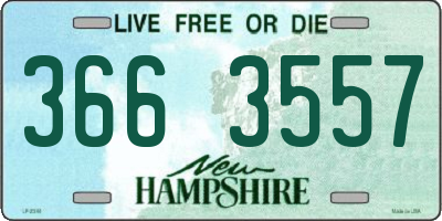 NH license plate 3663557