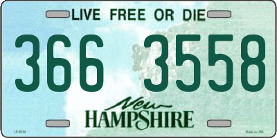NH license plate 3663558