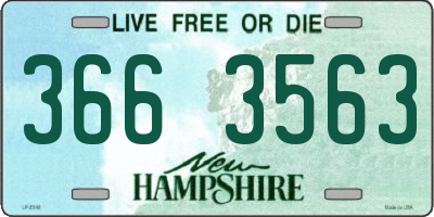 NH license plate 3663563