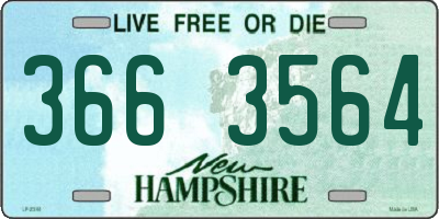 NH license plate 3663564