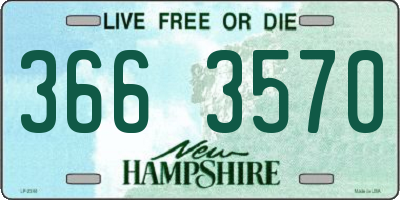 NH license plate 3663570