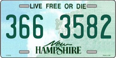 NH license plate 3663582