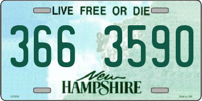NH license plate 3663590