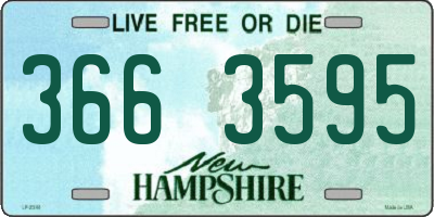 NH license plate 3663595