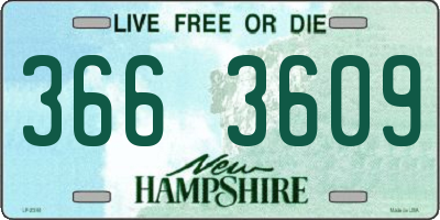 NH license plate 3663609