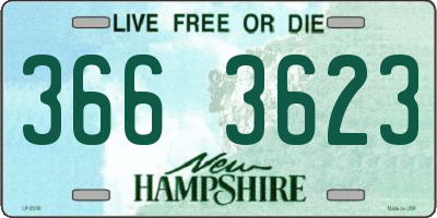 NH license plate 3663623